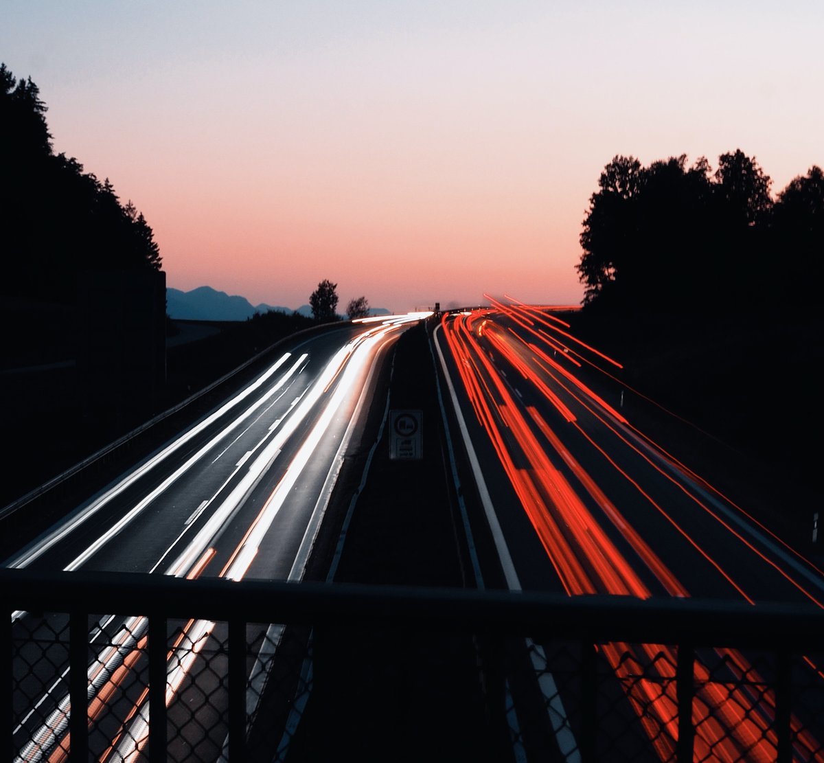 Sunrise roads red