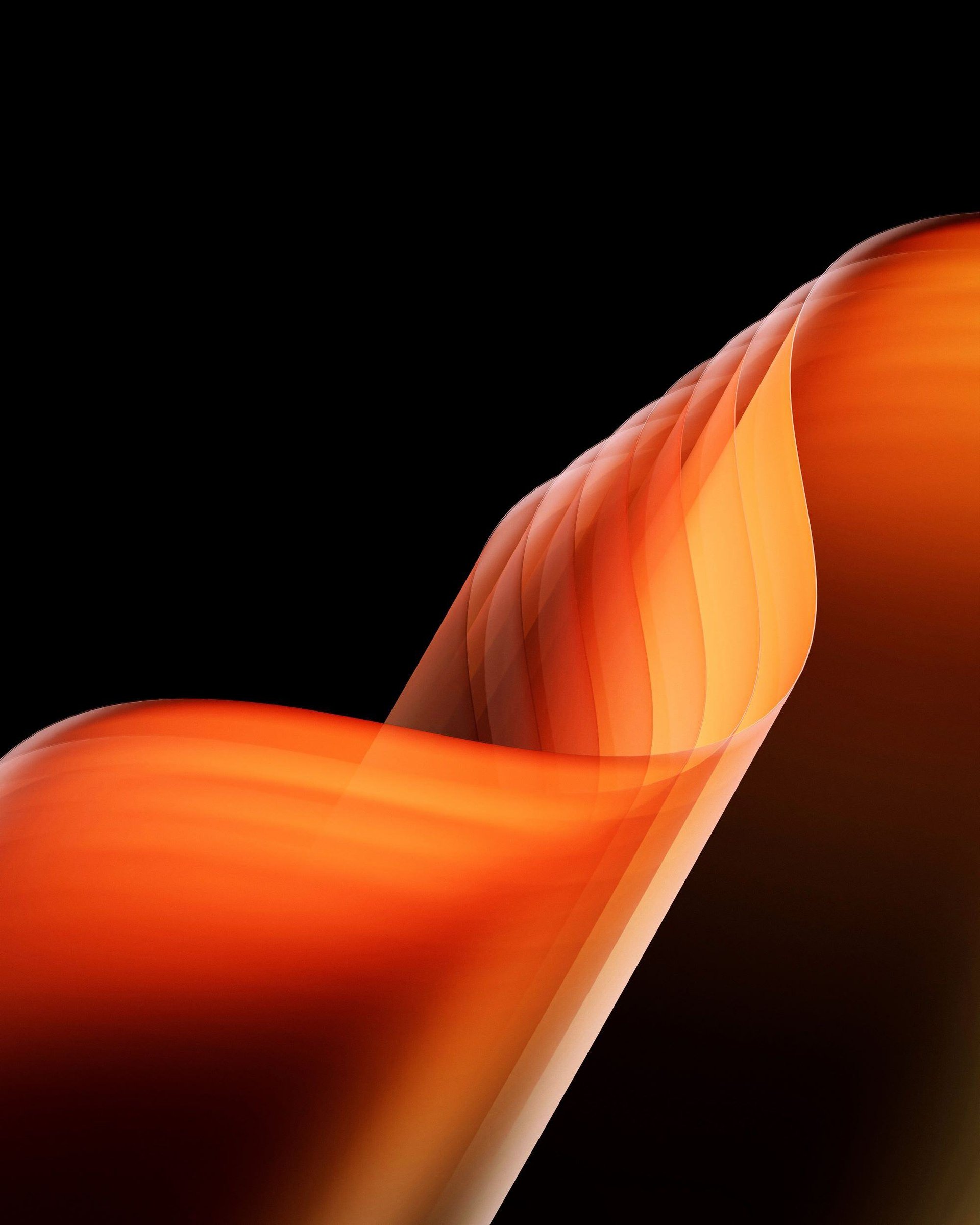 abstract red orange wave 